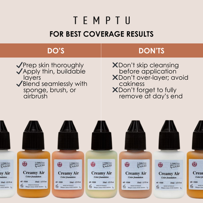 TEMPTU x MaqPro Creamy Air Corrective Makeup &amp; Tattoo Cover