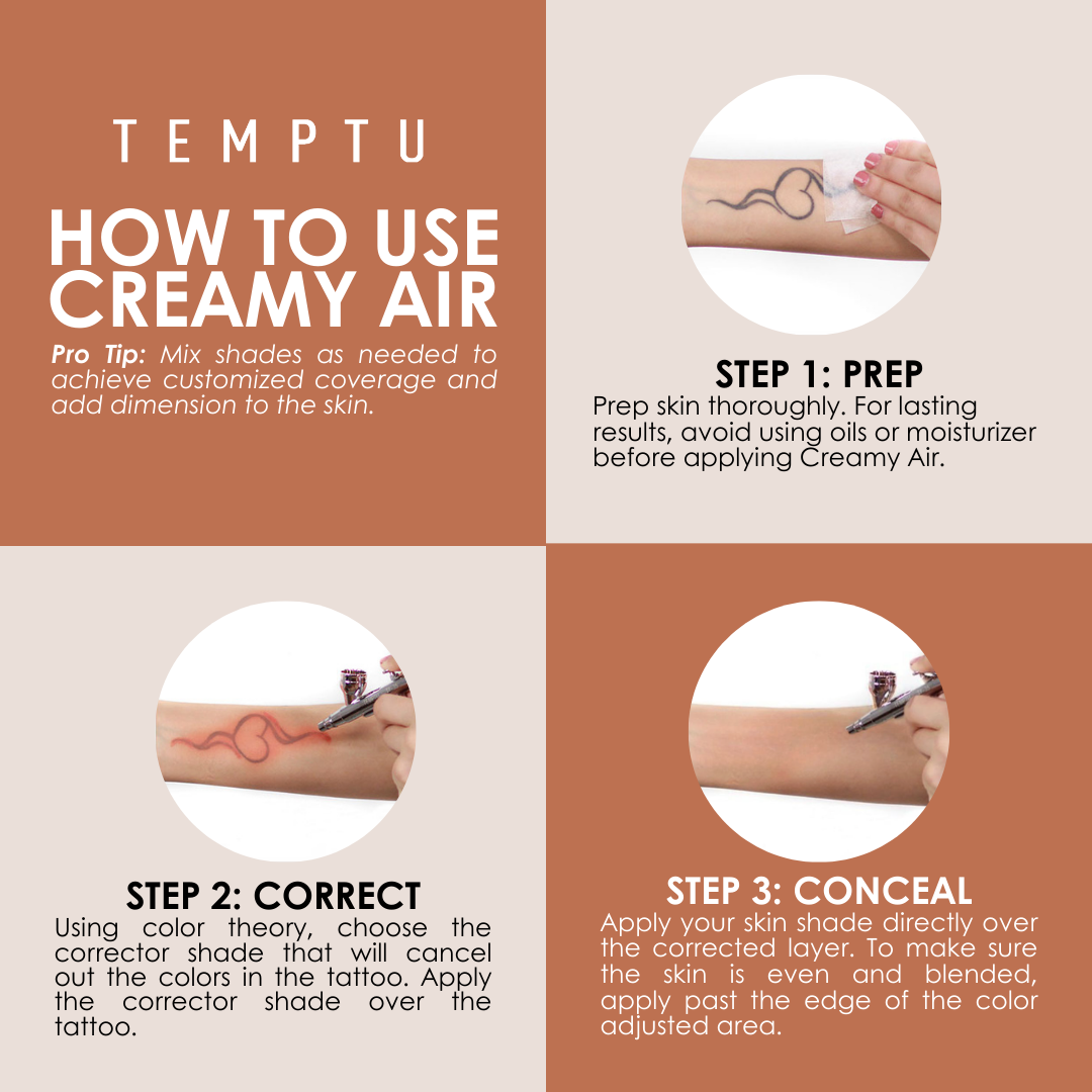 TEMPTU x MaqPro Creamy Air Corrective Makeup &amp; Tattoo Cover