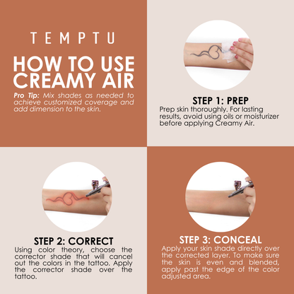 TEMPTU x MaqPro Creamy Air Corrective Makeup &amp; Tattoo Cover