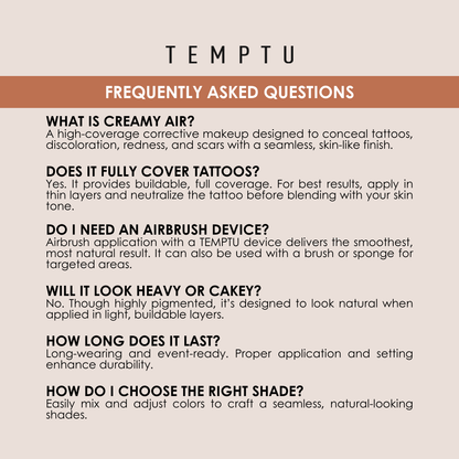 TEMPTU x MaqPro Creamy Air Corrective Makeup &amp; Tattoo Cover